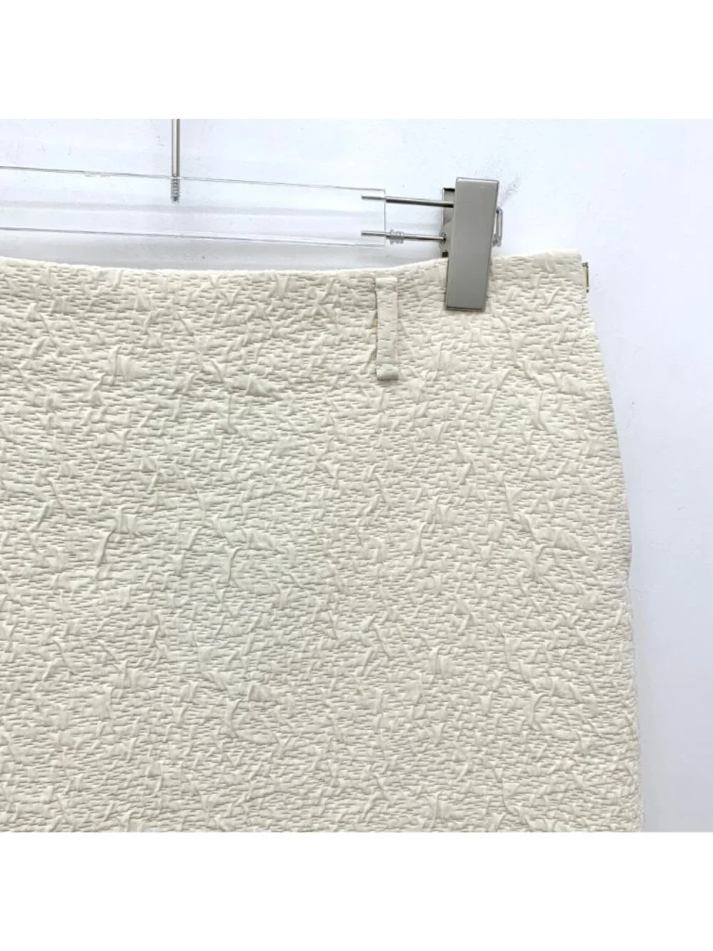 Gucci Beige Textured Low-Waist Casual Mini Skirt